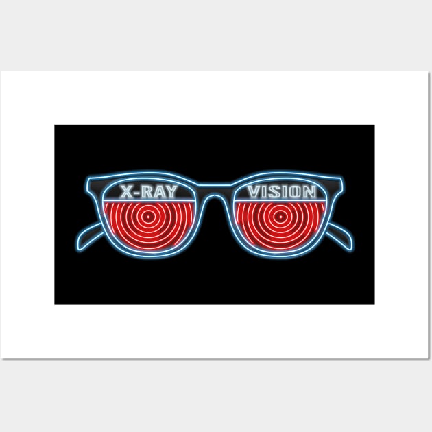 X Ray Glasses neon Wall Art by AlanSchell76